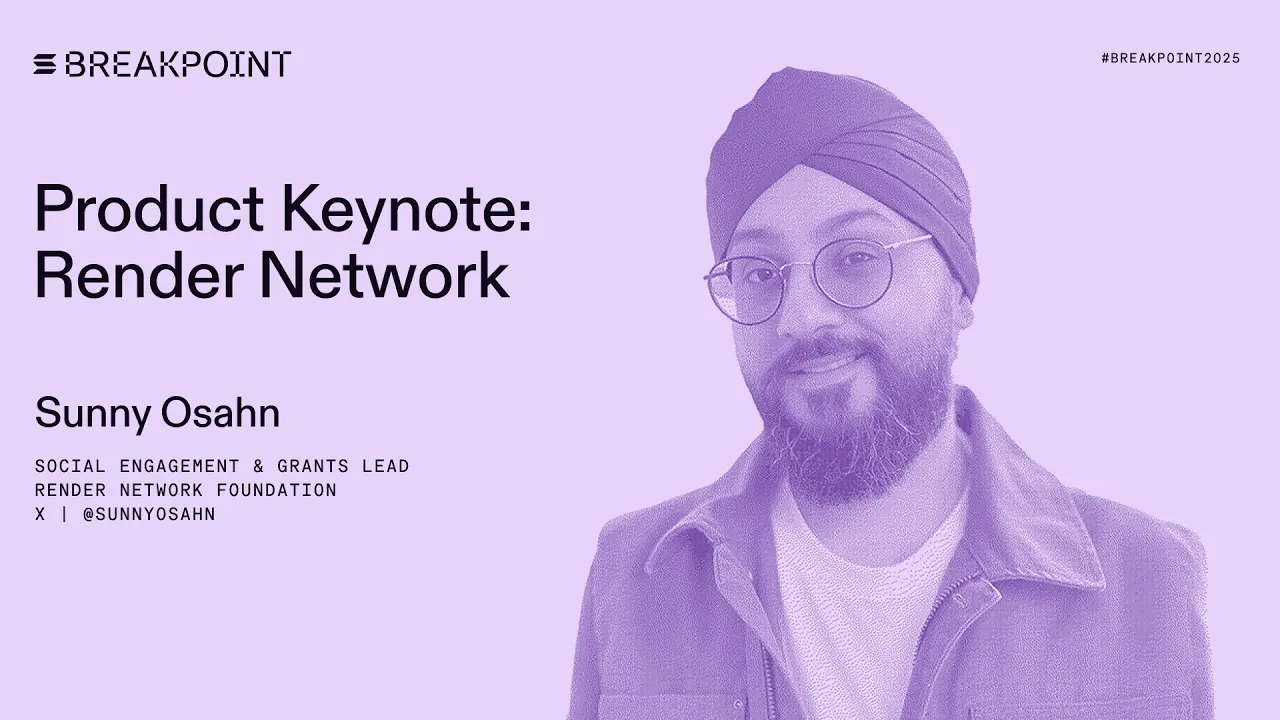 Product Keynote: Render Network Foundation (Sunny Osahn)